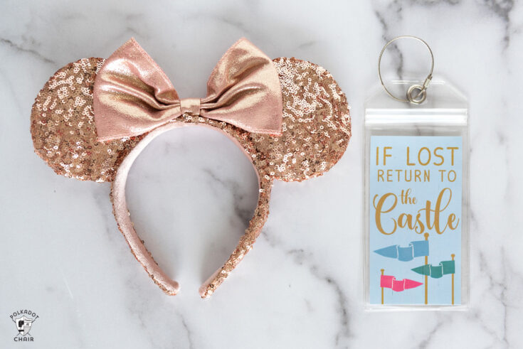 Printable Luggage Tags perfect for Your Disney Vacation | Polka Dot Chair