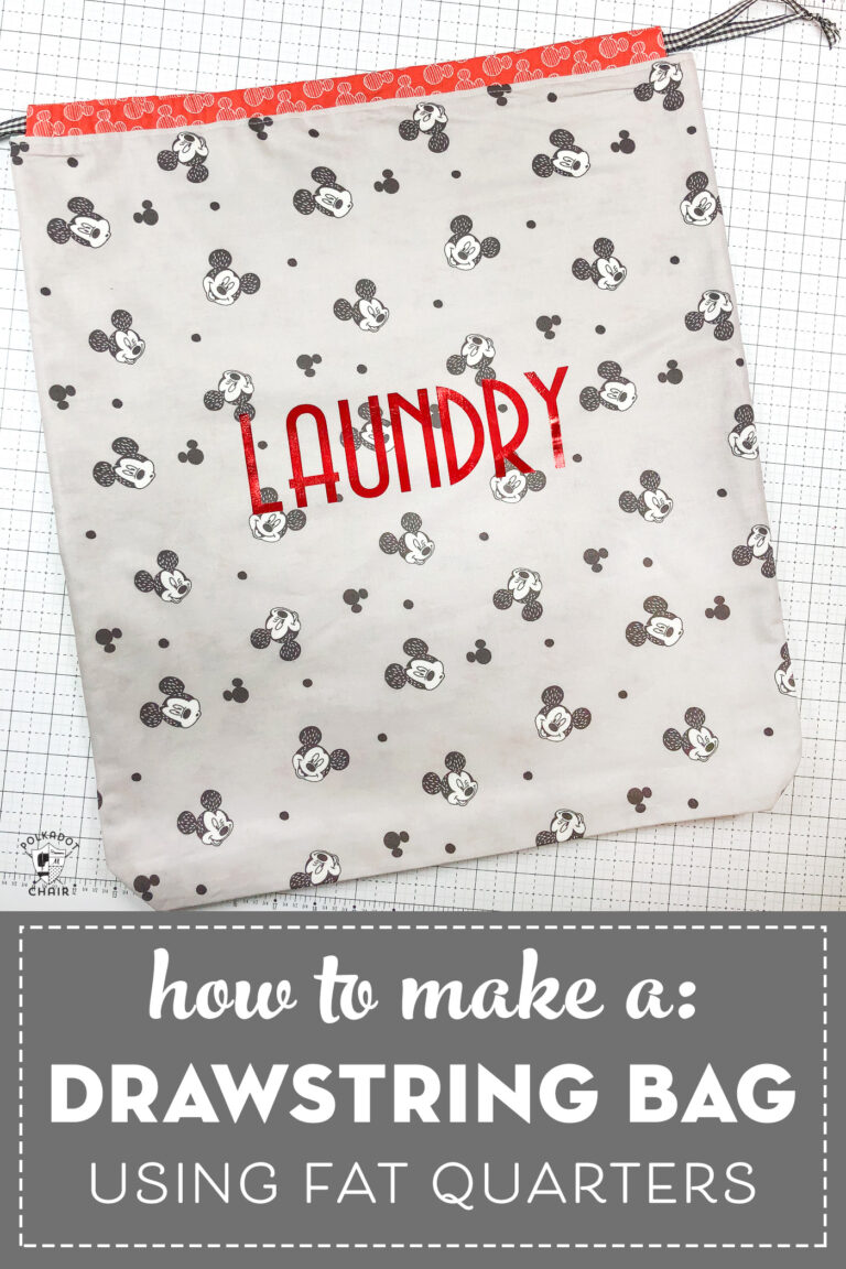 How to Make a Drawstring Laundry Bag; a Fat Quarter Project