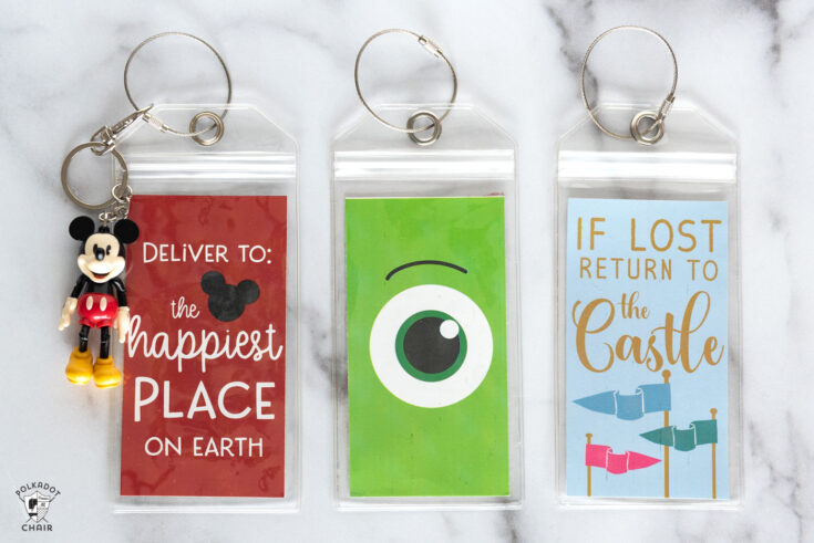 Printable Luggage Tags perfect for Your Disney Vacation | Polka Dot Chair