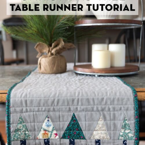 Quilted Linen Christmas Table Runner Tutorial The Polka Dot Chair