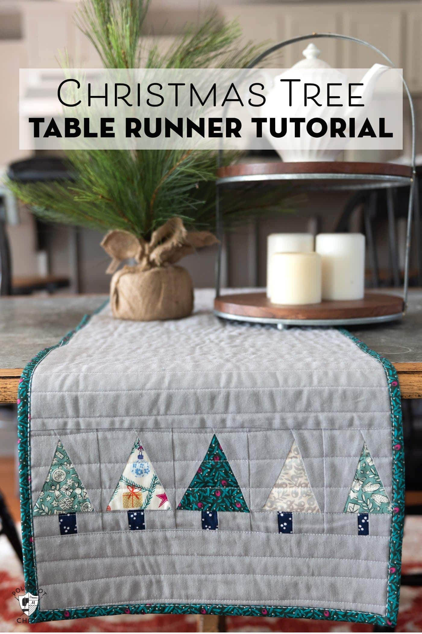 Quilted Linen Christmas Table Runner Tutorial