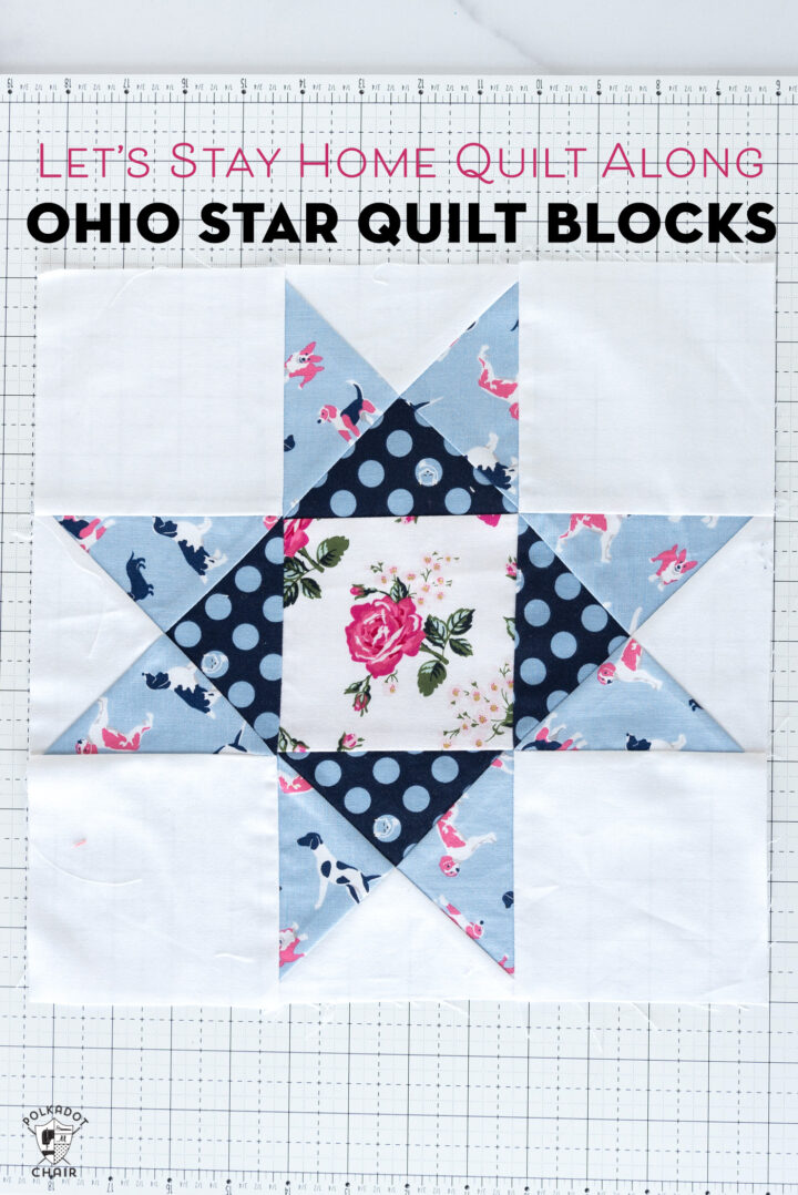 Summer Quilt Along; Ohio Star Quilt Blocks Polka Dot Chair