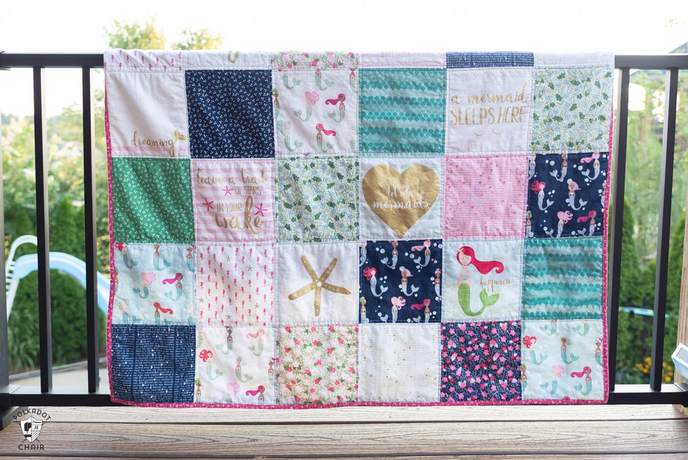 How To Make A Simple Patchwork Quilt The Polka Dot Chair