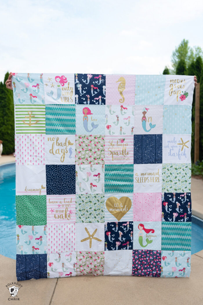 Cotton Quilt Fabric Panel Build Each Other Up Patchwork Cheater Blocks