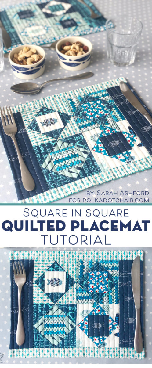 Quilted placemats on table