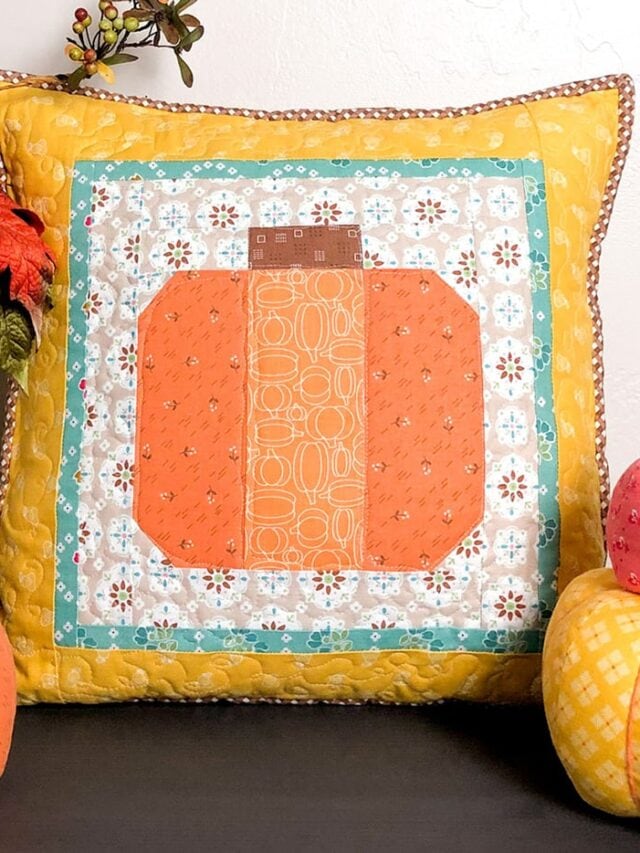 How to Make a Cute Patchwork Pumpkin Pillow Story The Polka Dot Chair