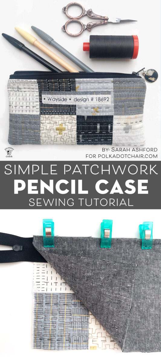 Sewing up a sharp-looking pencil case for back-to-school - QUILTsocial