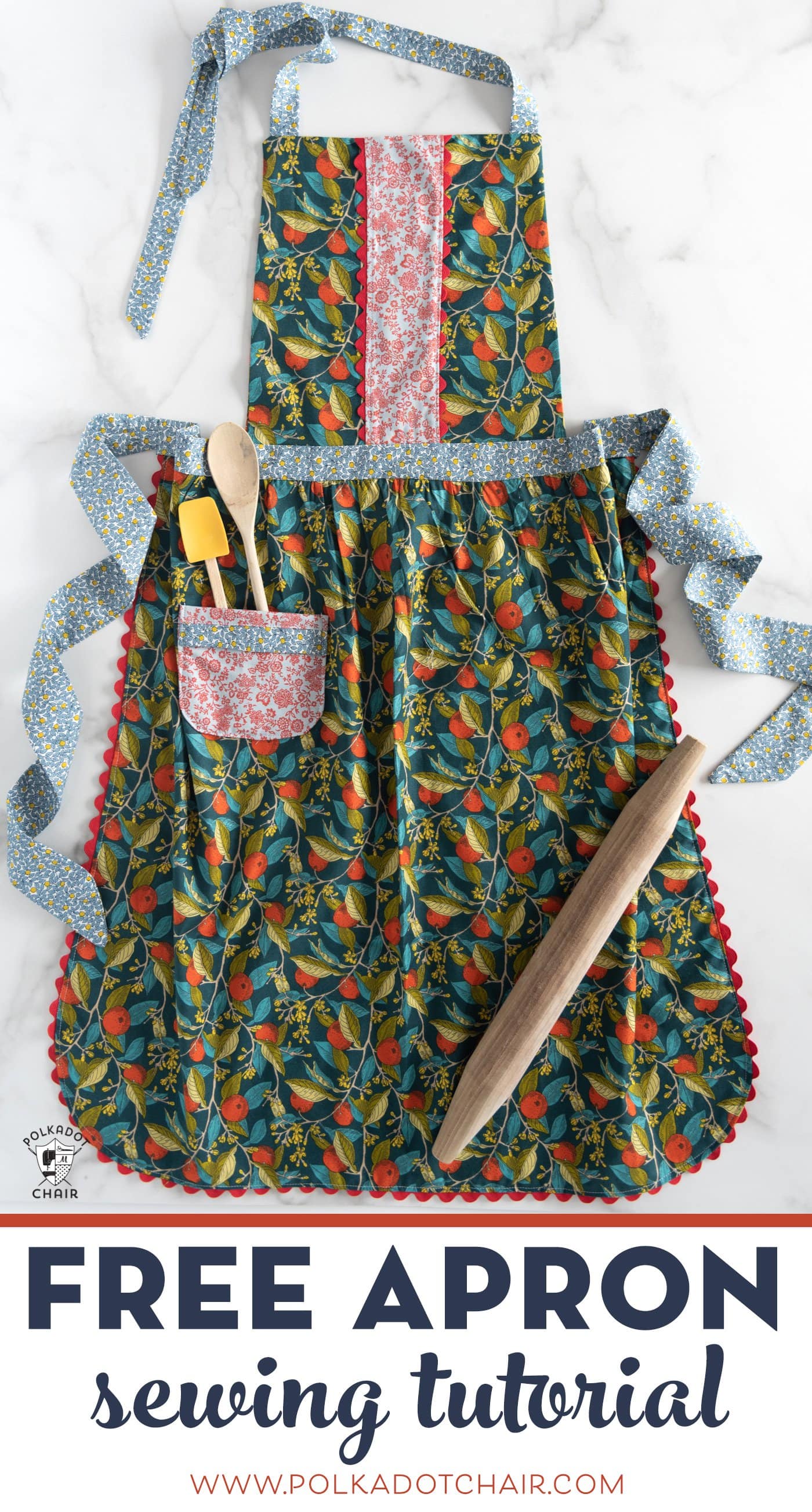 Learn How to Make an Apron; Free Sewing Pattern | Polka Dot Chair