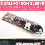 Travel Curling iron case on white countertop