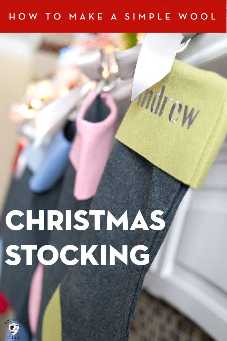 Wool Christmas Stocking Free Pattern & Tutorial