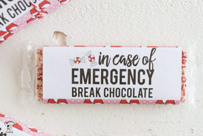 Printable chocolate candy bar wrappers for Christmas