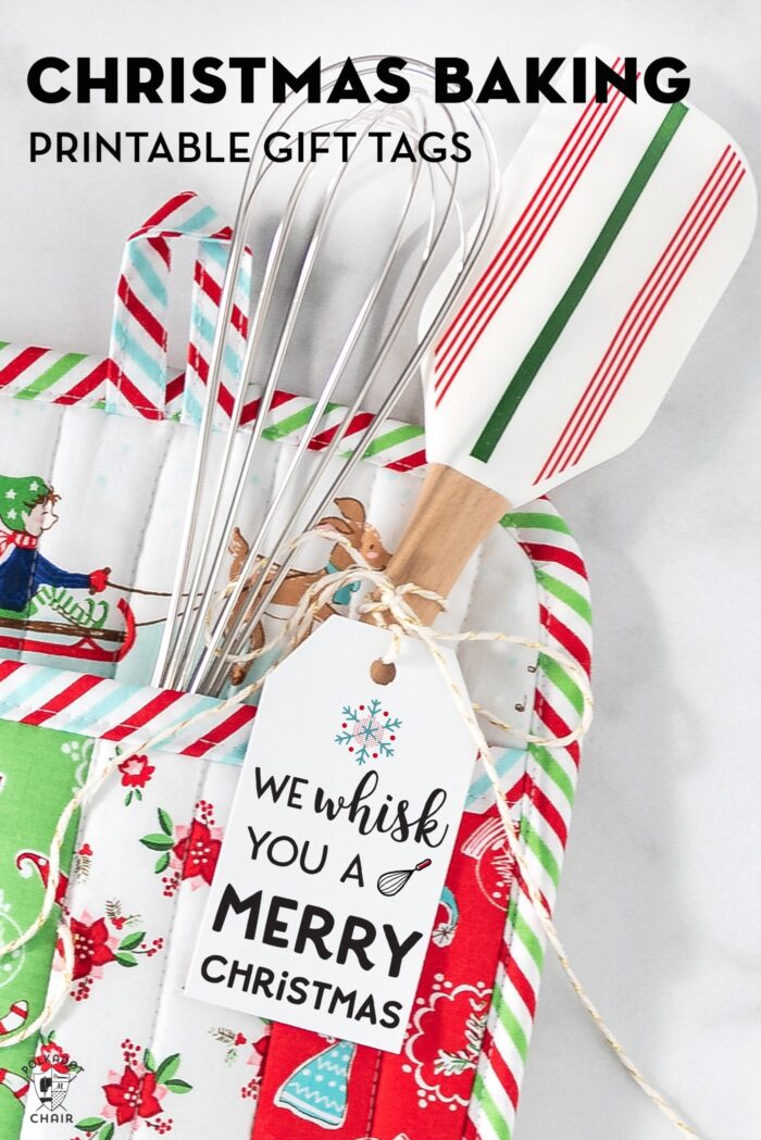 Free printable tags on christmas potholder