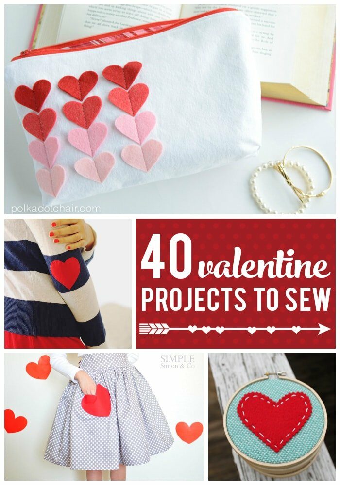 20 Valentine's Day Fabric Projects - Patterns to Sew