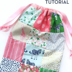 Patchwork Drawstring Bag Tutorial - The Polka Dot Chair