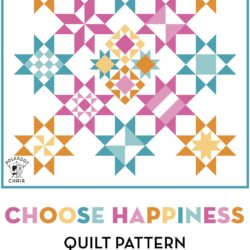 Illustration of the Choose Happiness Quilt Block of the Month pattern