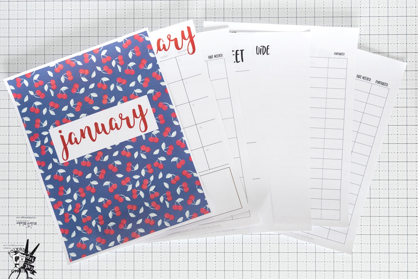 2023 Printable Monthly Project & Quilt Planner
