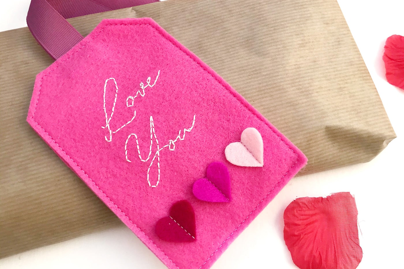 Hand Embroidered Felt Gift Tag Tutorial The Polka Dot Chair