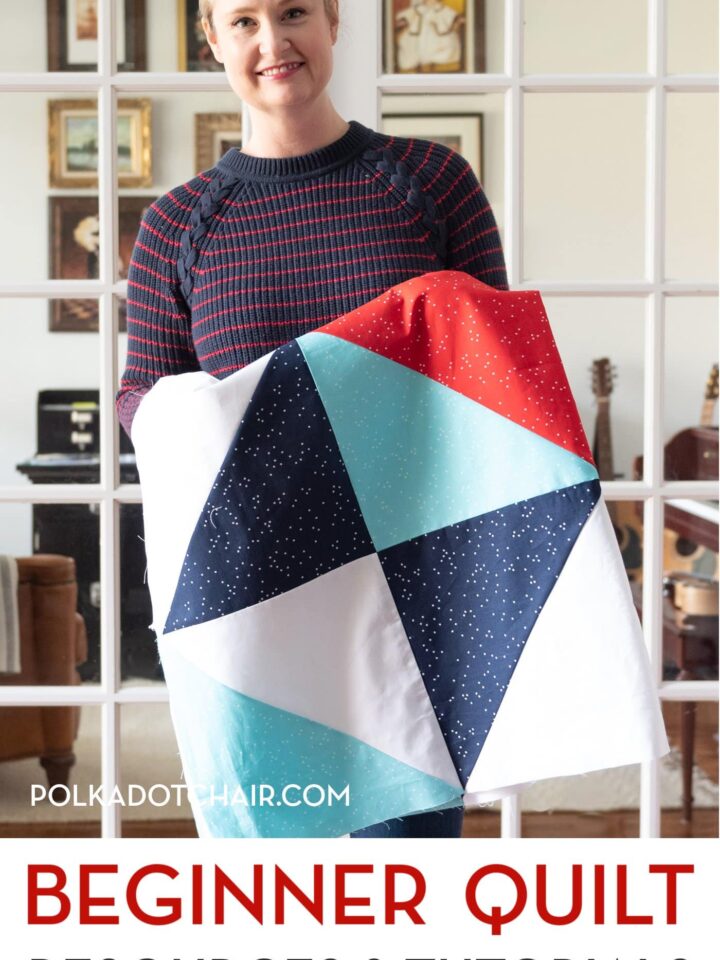 Riley Blake Quilt Block Challenge 2020; Churn Dash Block Pattern