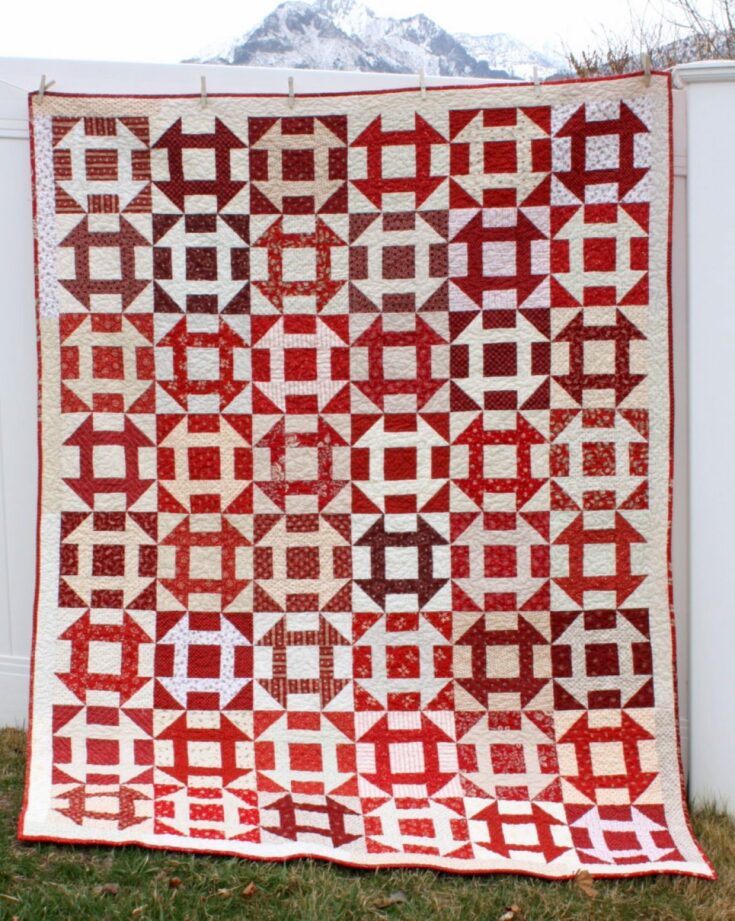 How to Make a Churn Dash Quilt Block Polka Dot Chair