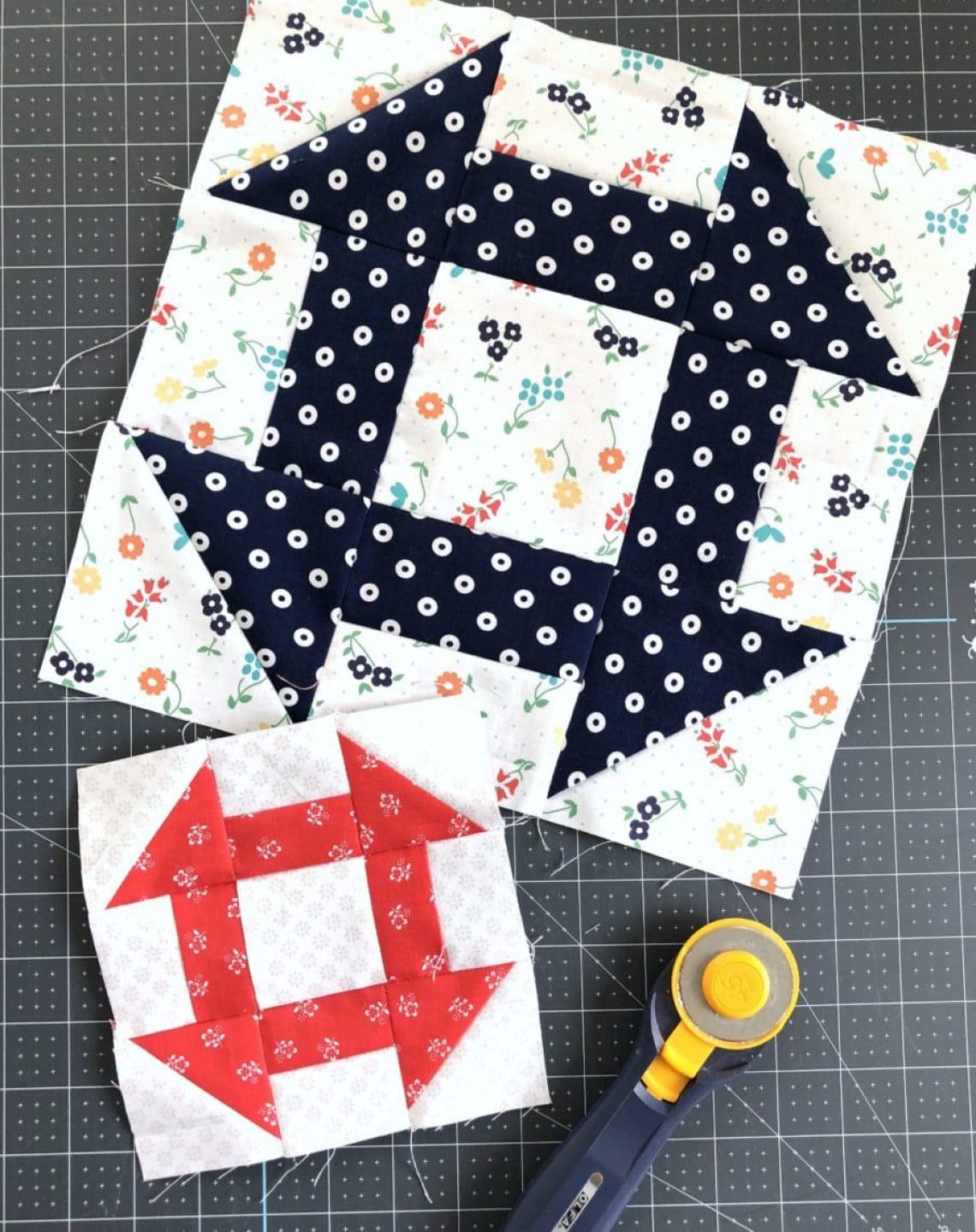 Riley Blake Quilt Block Challenge 2020; Churn Dash Block Pattern