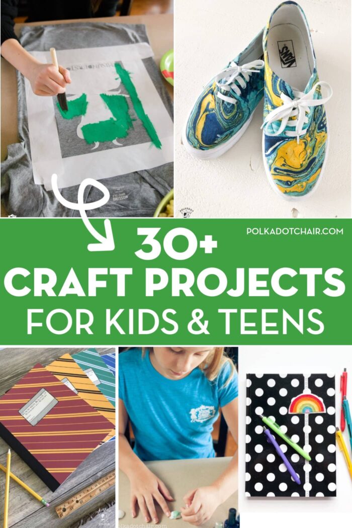 collage image of craft projects in post.