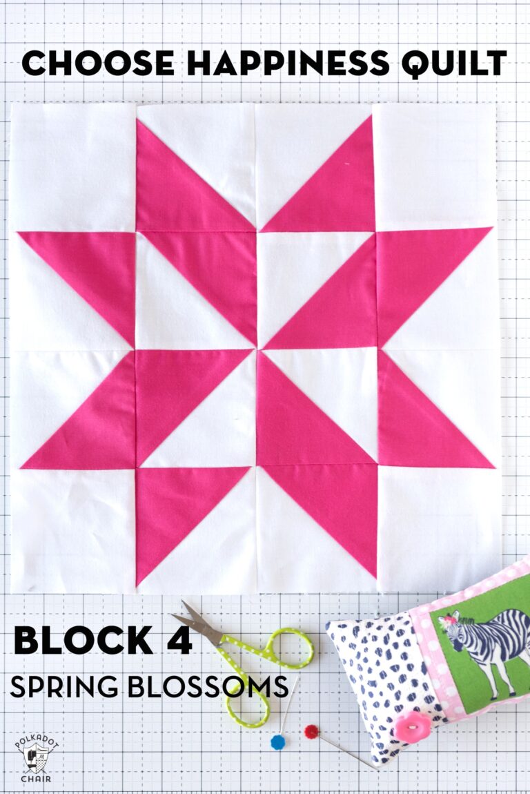 Choose Happiness Quilt Along; Block 4