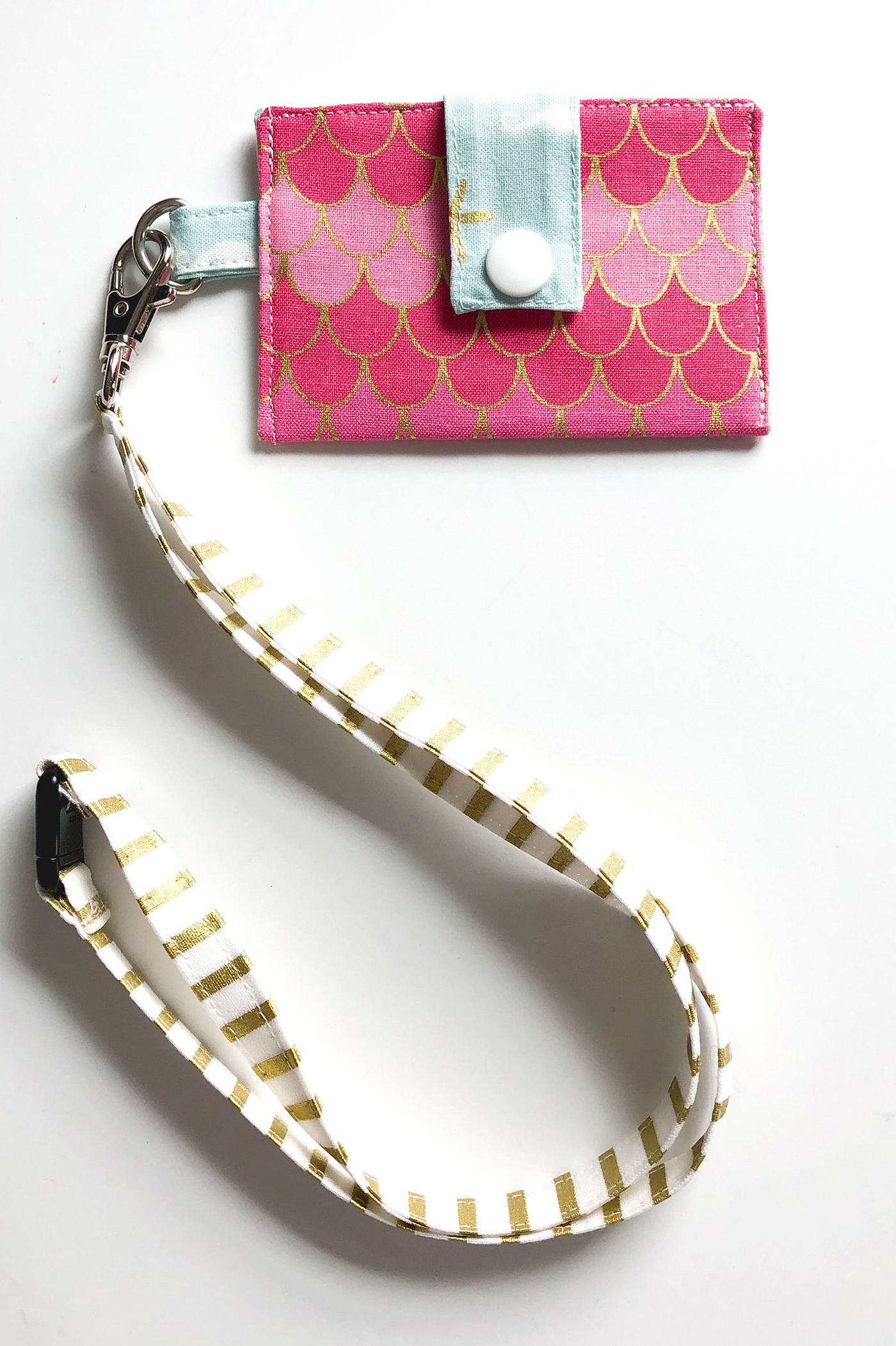 Lanyard with small fabric card holder