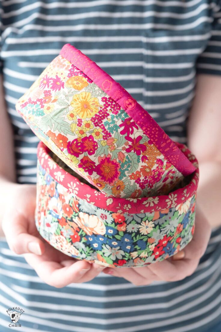 Nesting Fabric Baskets Sewing Pattern - The Polka Dot Chair