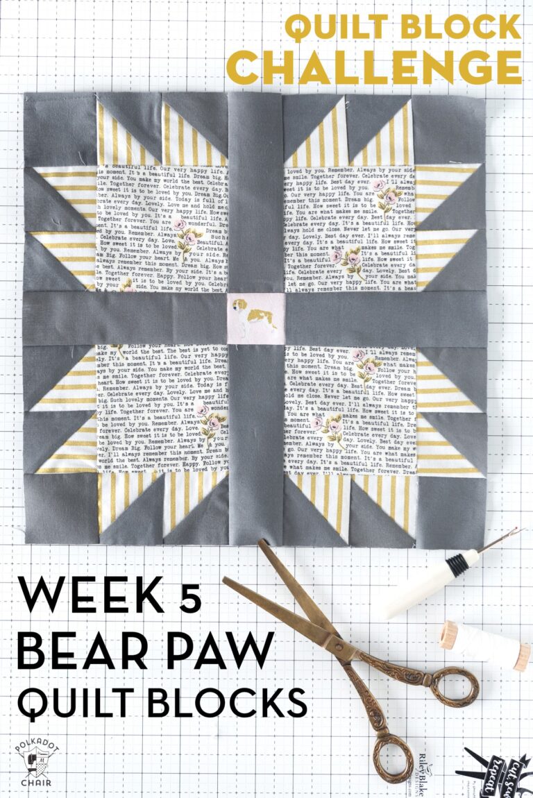 Bear Paw Quilt Block Tutorials