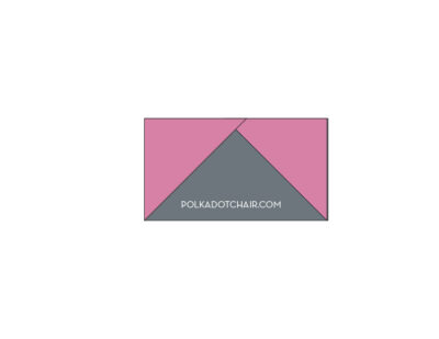 quilt block construction illustration with gray and pink fabrics.
