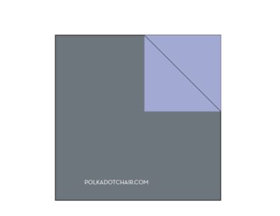 Gray and lavender quilt block illustration diagram