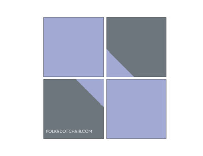 Gray and lavender quilt block illustration diagram
