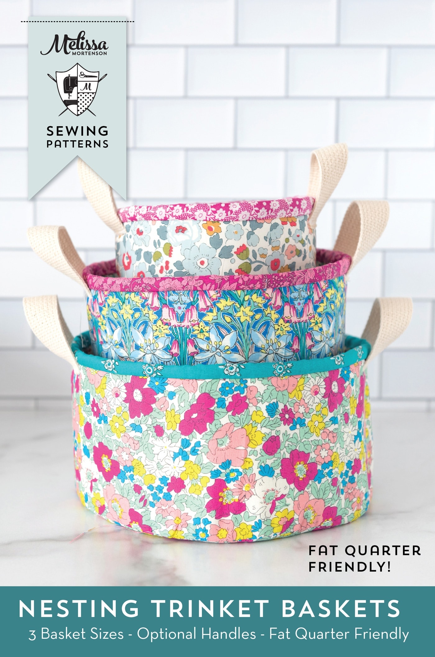 Nesting Fabric Baskets Sewing Pattern