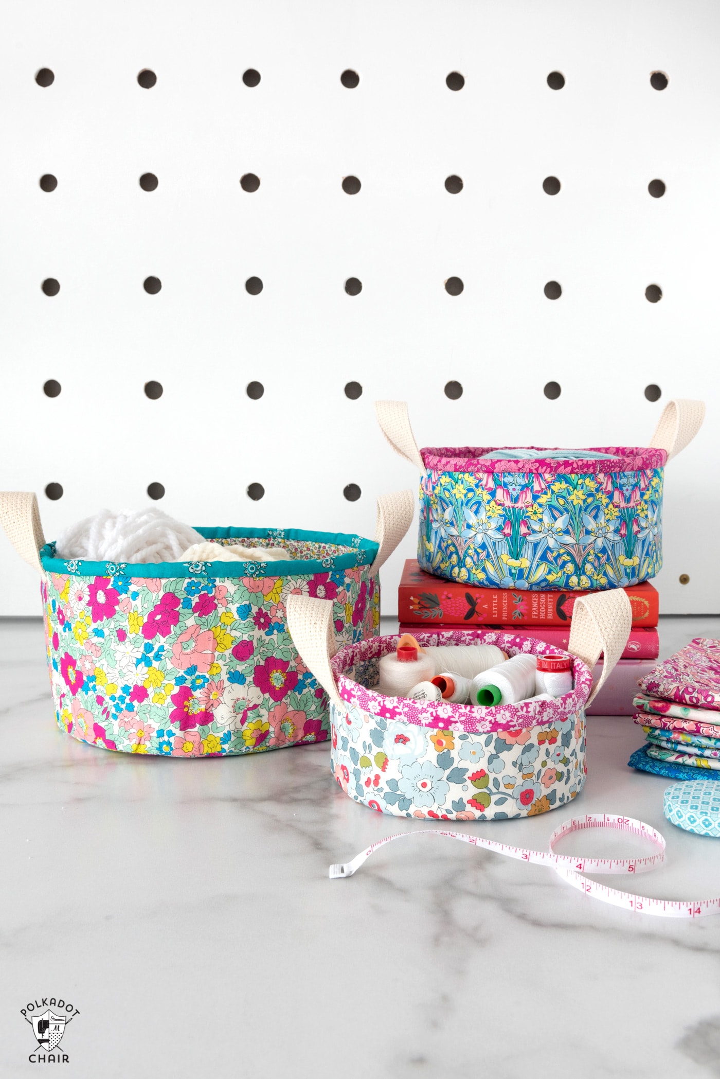 Nesting Fabric Baskets Sewing Pattern - The Polka Dot Chair