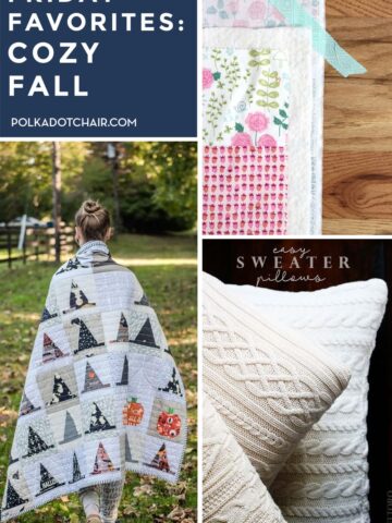 collage image of cozy fall DIY's