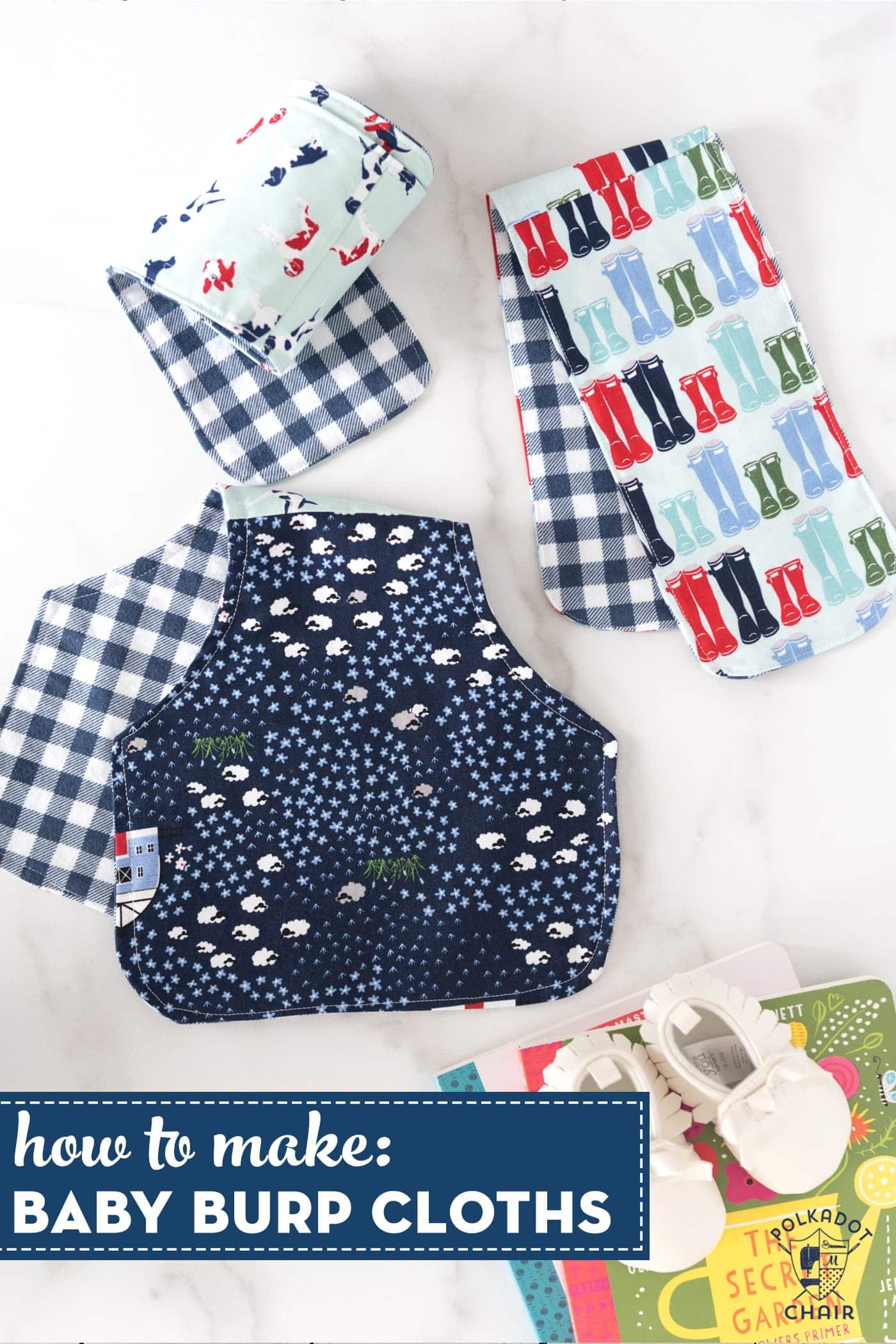 Easy Peasy Baby Burp Cloth Sewing Pattern