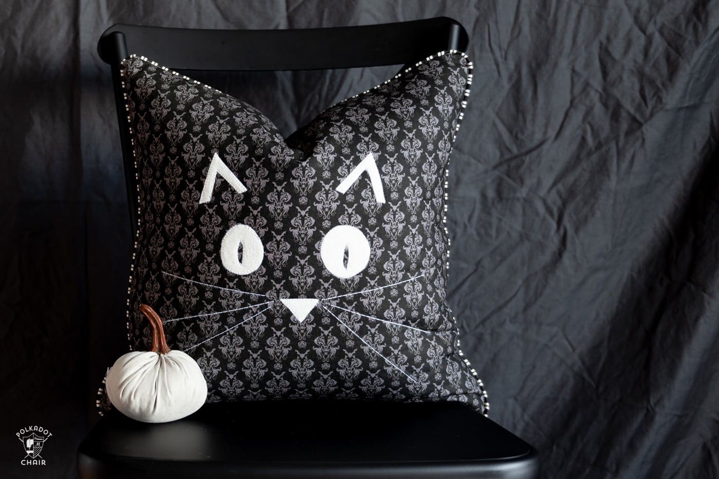 Jack O Lantern Halloween Pillow Sewing Pattern The Polka Dot Chair