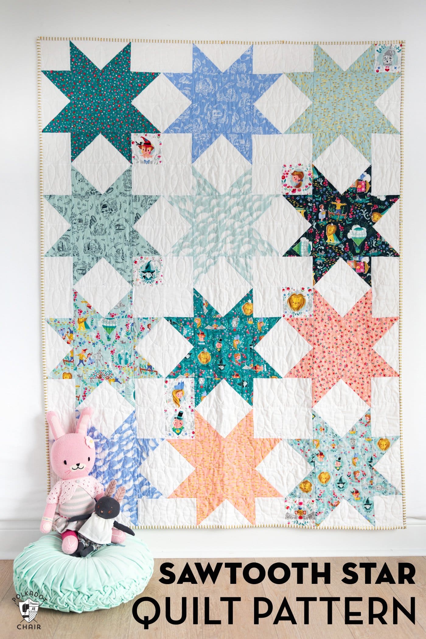 Simple Sawtooth Star Quilt Pattern