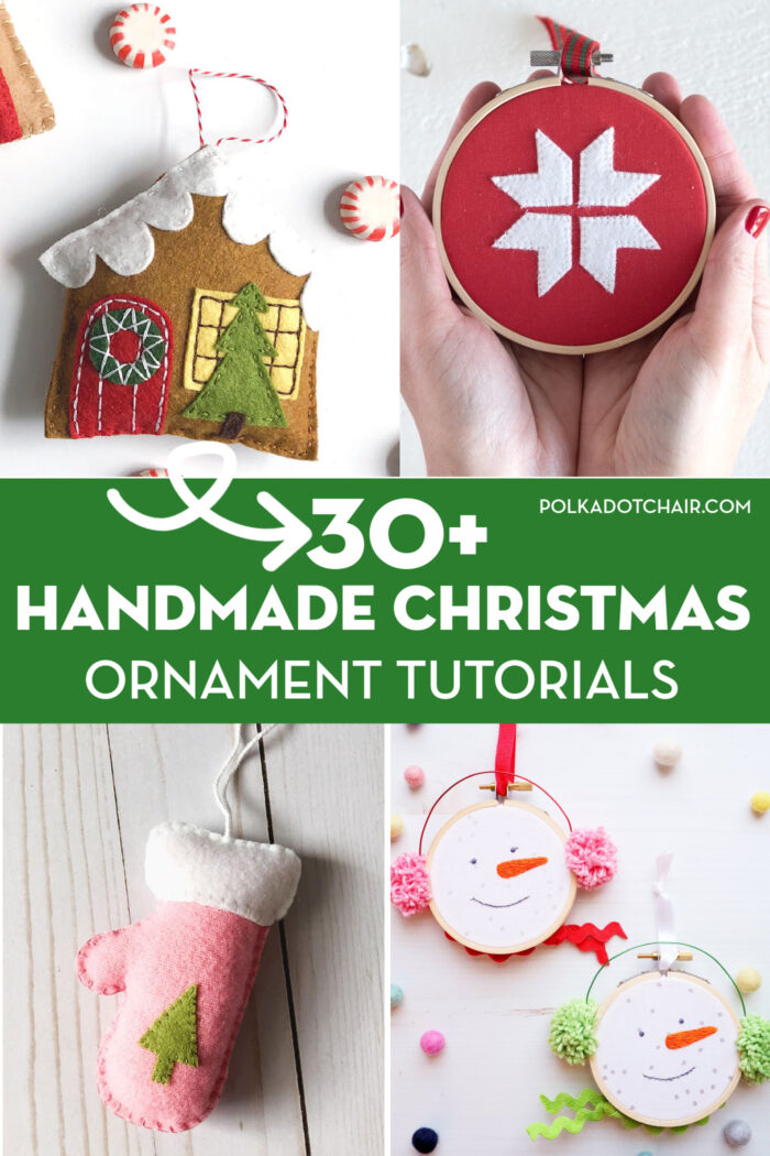 30+ Handmade Christmas Ornament Patterns | Polka Dot Chair
