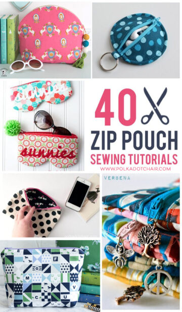40+ Free DIY Zipper Pouch Tutorials & Sewing Patterns | Polka Dot Chair