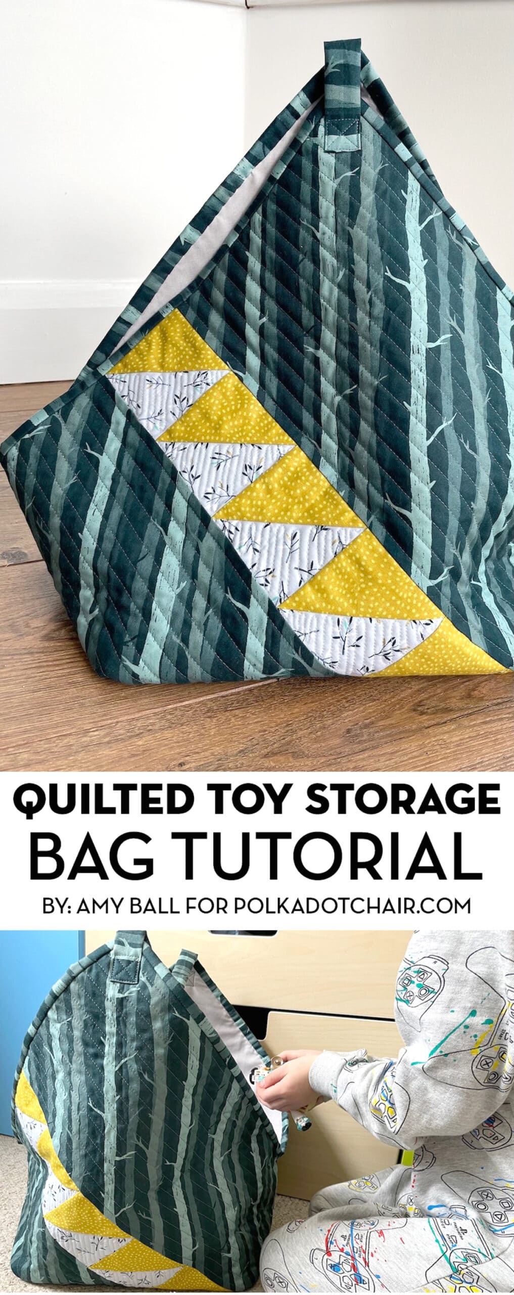 Quilted Toy Storage Bag Tutorial The Polka Dot Chair