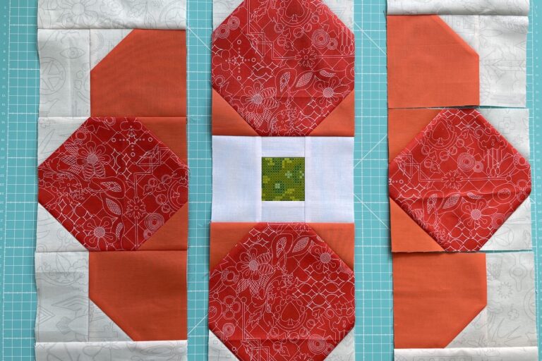 Quilted Patchwork Flower Pillow Tutorial | The Polka Dot Chair