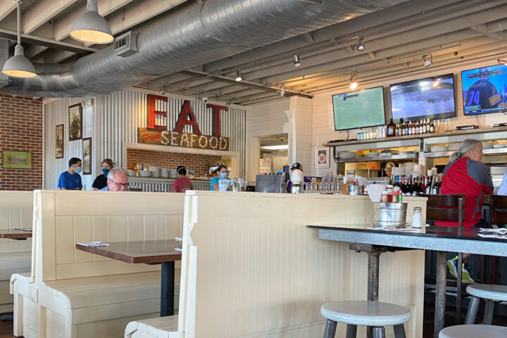 interior of North Beach Fish Camp restaurant