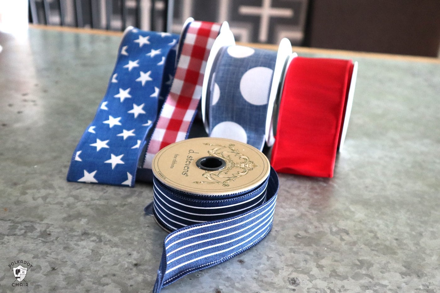 DIY 4th of July Ribbon Wreath - The Polka Dot Chair