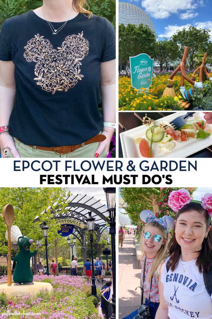 collage image of the epcot flower & garden festival