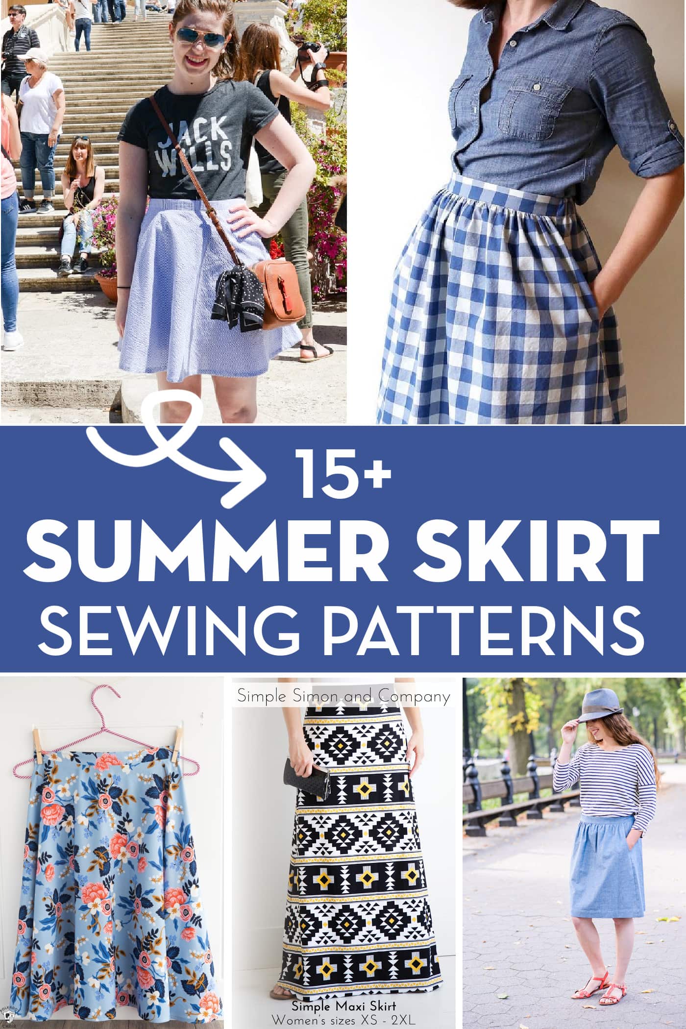 Sewing Patterns Beginner Sewing Pattern Women Beginner Sewing Project Dress  Pattern Top Pattern Skirt Sewing Patterns PDF 