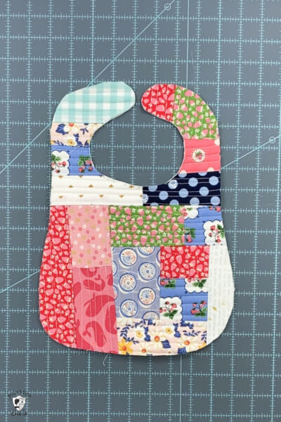 Cut out bib on cutting mat