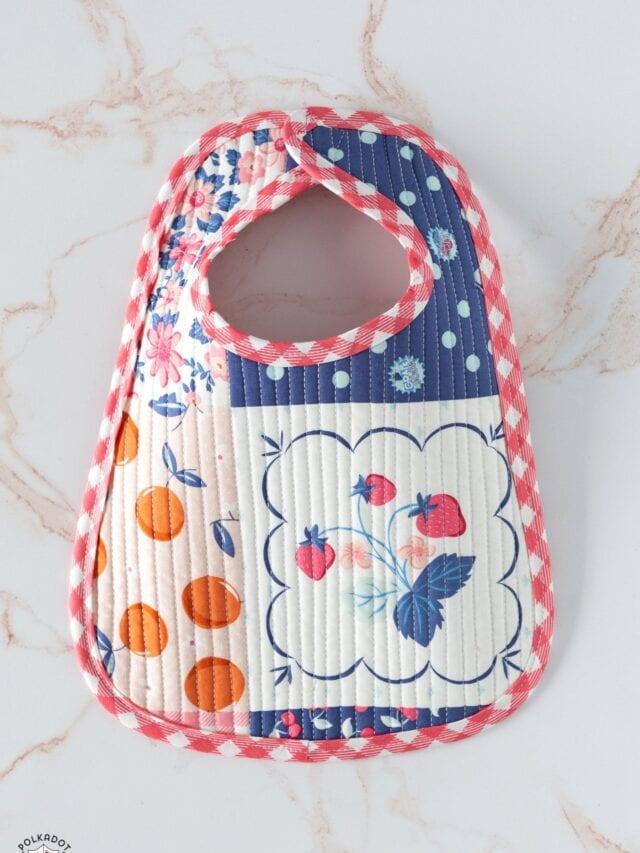 Quilt as You Go Baby Bib Pattern Story The Polka Dot Chair