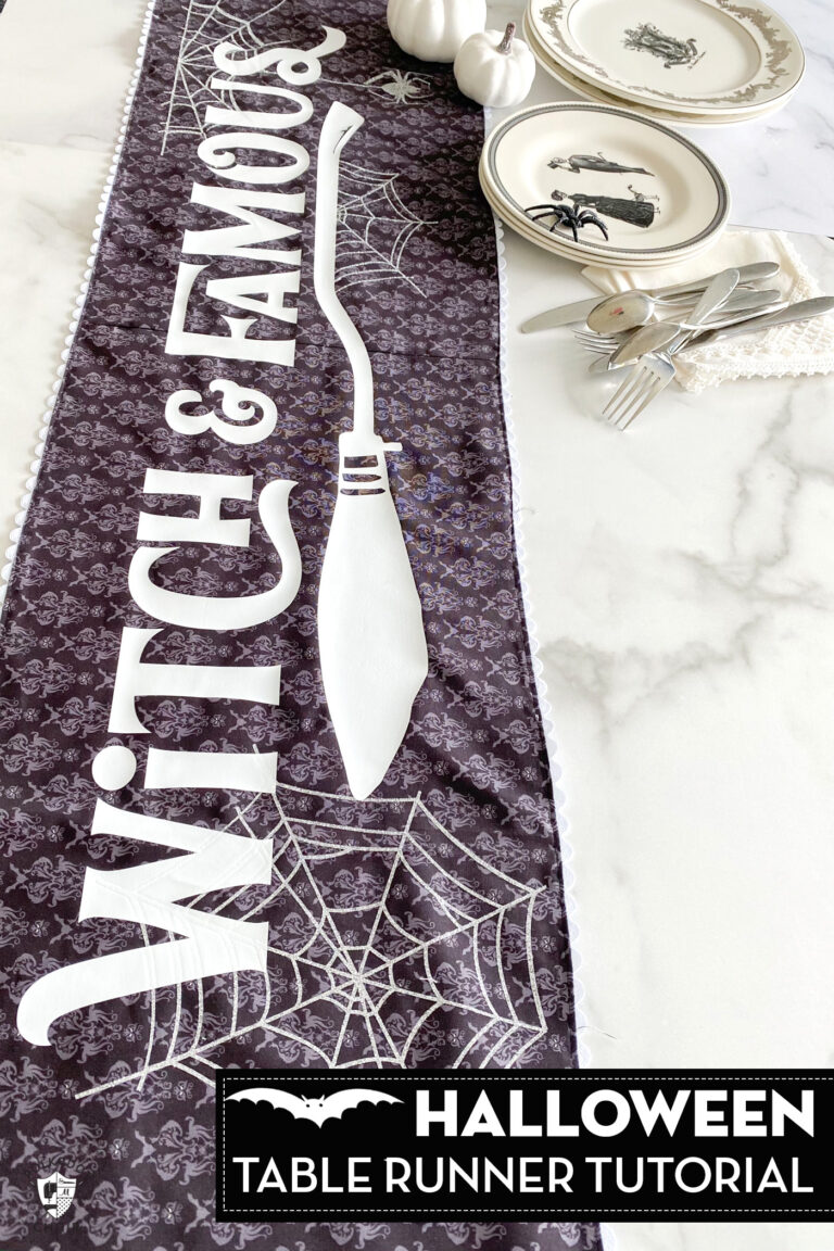 “Witch & Famous” DIY Halloween Table Runner