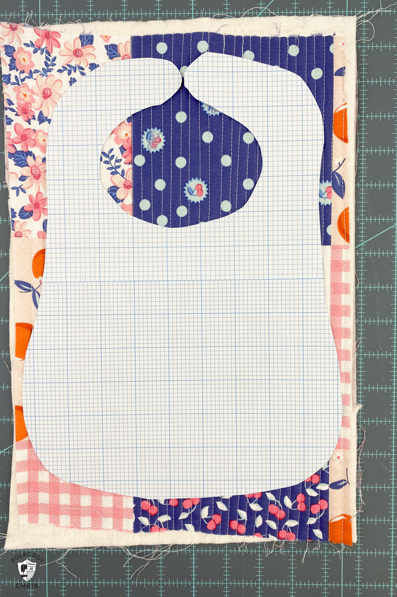 Quilt as You Go Free Baby Bib Pattern Polka Dot Chair